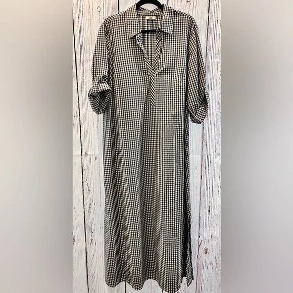 J. Jill Navy and White Plaid Dress - Picture 1 of 2